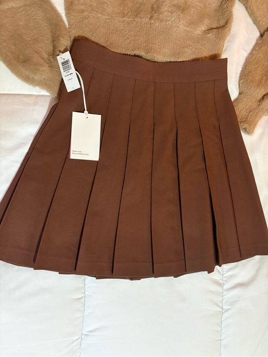 Sunday Best Dresses & Skirts - Sunday Best Chocolate Brown Pleated Mini Skirt